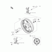 Схема узла: Front wheel для Kawasaki ZX1400 Ninja ZX-14R