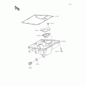 Схема вузла: Oil pan для Kawasaki EX400 Ninja 400R