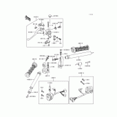 Схема вузла: Кермо & Пульт управління рульовим для Kawasaki EX500 GPZ500S