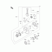 Схема вузла: Колінчастий вал для Kawasaki KL650 KL650 Tengal