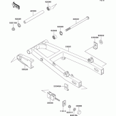 Схема вузла: Задній важіль (Маятник) для Kawasaki EL250 Eliminator 250