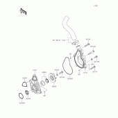 Схема вузла: Водяний насос для Kawasaki EX400 Ninja 400R