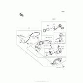 Схема узла: Аксессуары (Large Meter Cover) для Kawasaki ZR900 Z900