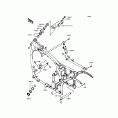 Схема вузла: Рама для Kawasaki VN900 Vulcan 900 Classic