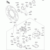 Схема узла: Задний тормоз для Kawasaki ZX1100 ZZ-R1100