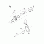 Схема вузла: Заднє колесо & Привідний ланцюг для Kawasaki KLX250 KLX250