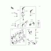 Схема вузла: Замок запалювання для Kawasaki KLE500