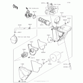 Схема узла: Воздушный фильтр для Kawasaki KLX140 KLX140