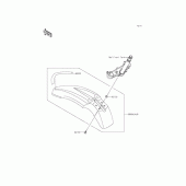 Схема узла: Переднее крыло для Kawasaki KLX125 KLX125