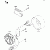 Схема вузла: Генератор для Kawasaki BN125 Eliminator