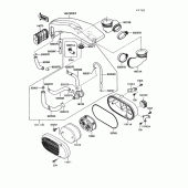 Схема вузла: Повітряний фільтр(1/2) для Kawasaki VN750 Vulcan 750
