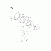 Схема вузла: Headlight(s) для Kawasaki VN1500 Vulcan 1500 Nomad Fi