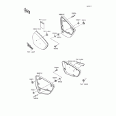 Схема вузла: Side covers для Kawasaki VN1500 Vulcan 88