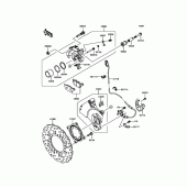 Схема вузла: Заднє гальмо для Kawasaki ZR800 Z800 ABS