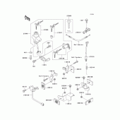 Схема вузла: Ignition switch/locks/reflectors для Kawasaki ZX1200 Ninja ZX-12R