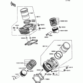 Схема узла: Цилиндр & Поршень для Kawasaki VN1500 VN-15 SE