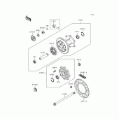 Схема узла: Ступица заднего колеса для Kawasaki KLE500