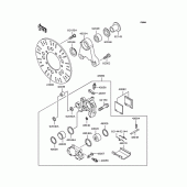 Схема вузла: Заднє гальмо для Kawasaki ZR1200 ZRX1200S