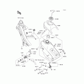 Схема узла: Топливный бак для Kawasaki KLX450 KLX450R