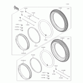 Схема узла: Шина для Kawasaki BJ250