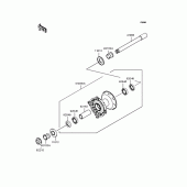 Схема узла: Ступица переднего колеса для Kawasaki KX125