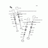 Схема вузла: Рокер & Клапан для Kawasaki ZR250 Balius-II