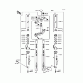 Схема вузла: Вилка передньої осі (ZX900-A12sim) для Kawasaki ZX900 GPZ900R