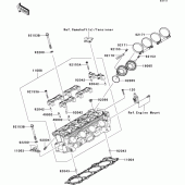 Схема вузла: Головка циліндра для Kawasaki ZX1000 Ninja ZX-10R