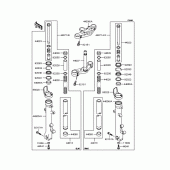 Схема вузла: Вилка передньої осі для Kawasaki ZR400 ZRX