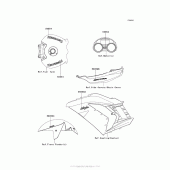 Схема вузла: Decals (White)(Edf)(Ca,us) для Kawasaki ZX1400 Ninja ZX-14R