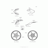 Схема вузла: Decals (Black) для Kawasaki ZR900 Z900