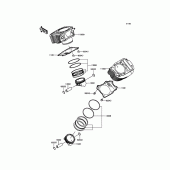 Схема вузла: Циліндр & Поршень для Kawasaki VN900 Vulcan 900 Classic