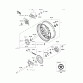 Схема вузла: Ступиця заднього колеса для Kawasaki ZX1400 ZZR1400 ABS