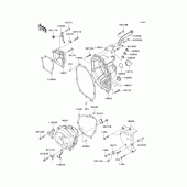 Схема узла: Engine cover(s) для Kawasaki ZX600 Ninja ZX-6RR