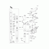 Схема узла: Передняя вилка(1/2) для Kawasaki VN1500 Vulcan 1500 Classic