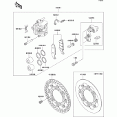 Схема узла: Передний тормоз для Kawasaki KX125