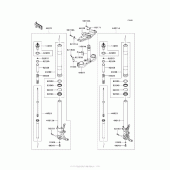 Схема вузла: Вилка передньої осі для Kawasaki ZG1400 Concours 14 ABS