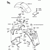 Схема вузла: Fender(1/2) для Kawasaki ZG1000 1000GTR