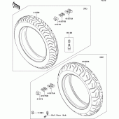 Схема узла: Шины для Kawasaki VN1700 VN1700 Classic Tourer ABS