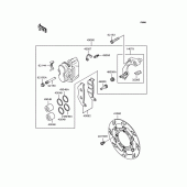 Схема вузла: Переднє гальмо для Kawasaki KLX250 KLX250