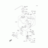 Схема вузла: Fuel tank(klx400-b2) для Kawasaki KLX400 KLX400R