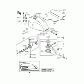 Схема вузла: Паливний бак для Kawasaki ZR400 ZRX-II