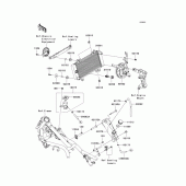 Схема узла: Радиатор для Kawasaki EX250 Ninja 250