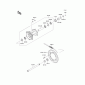 Схема узла: Ступица заднего колеса для Kawasaki KLX300R