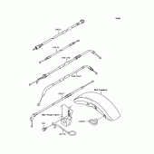 Схема вузла: Троси для Kawasaki ZR1200 ZRX1200R