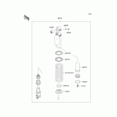 Схема вузла: Задній амортизатор для Kawasaki KLX300R