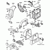 Схема вузла: Battery case для Kawasaki VN750 VN750 Twin