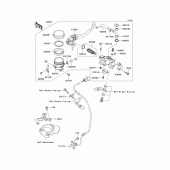 Схема узла: Передний тормозной цилиндр для Kawasaki ZX1400 Ninja ZX-14R ABS
