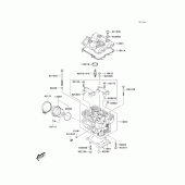 Схема вузла: Cylinder head(rear) для Kawasaki KLV1000