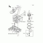 Схема вузла: Масляний насос & Масляний фільтр Kawasaki ZR750 ZR-7S
